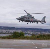 ИЗВЪНРЕДНО! Вертолет с български военни падна в Черно море, има ранени