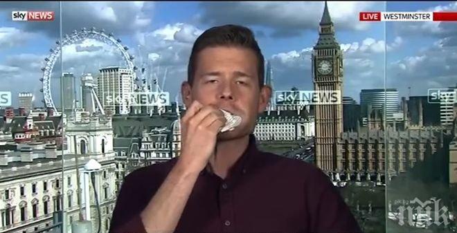 Мъж на честта! Британски политолог изяде в ефир книгата си заради грешна прогноза за изборите (ВИДЕО)