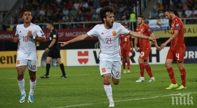 Испания се измъчи срещу Македония, задава грандиозен сблъсък с Италия на 2 септември
