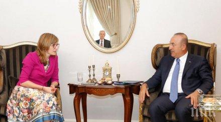 първо пик екатерина захариева срещна външния министър турция говориха