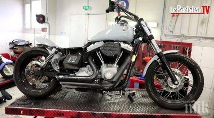 уникално видео мотор без ездач лети магистрала франция