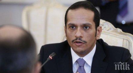 външният министър катар озъби иска отърве страната