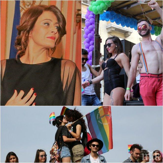ЕКСКЛУЗИВНО В ПИК! Деси Радева безпощадна към гей парада: Чудя се, дали Вие, апелиращите за толерантност и признание, осъзнахте поне за миг, че денят на Вашия прайд трябваше да е ден за траур. Защото военен загина в мирно време