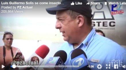 излагация президентът коста рика глътна оса време интервю видео