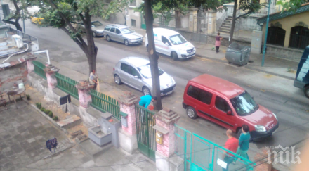 акция липа пловдивски роми метат нападалия цвят улиците предават чай