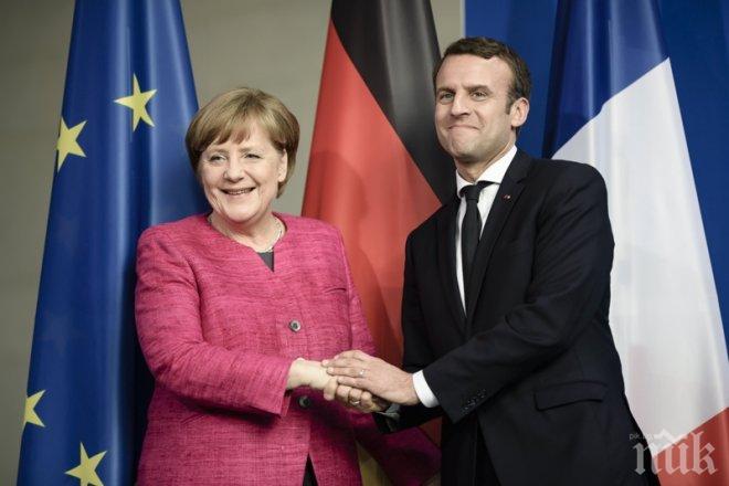 Канцлерът на Германия поздрави президентът на Франция за полученото парламентарно мнозинство