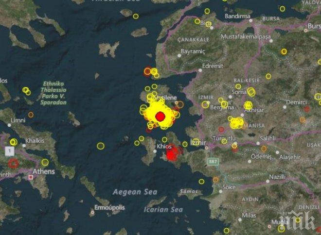ИЗВЪНРЕДНО! 4,7 по Рихтер люшна гръцки остров