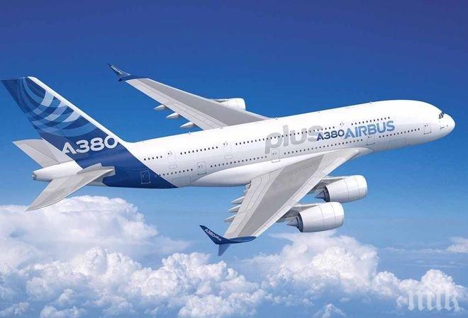 Ново лице! Авиостроителната компания Airbus представи подобрена версия на най-големия пътнически самолет в света