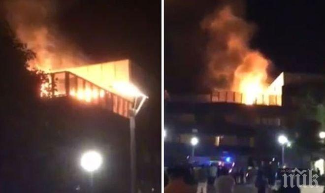 ИЗВЪНРЕДНО! Нов огнен ад в Лондон! Гори 3-етажна сграда, вият пожарни, хората звънят панически за помощ (ВИДЕО)