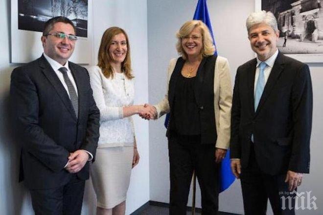 Министрите Ангелкова, Нанков и Димов проведоха работни срещи с еврокомисари в Брюксел