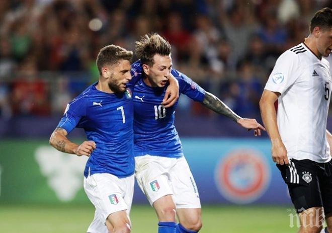 Бернардески класира Италия на 1/2-финал на Европейското до 21 години