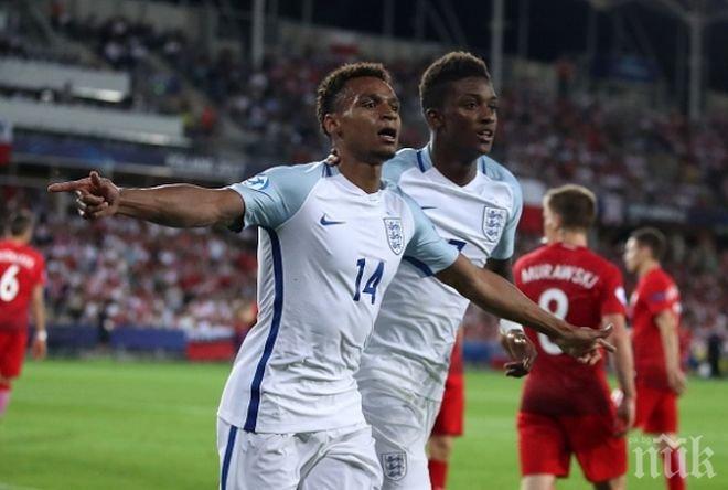 Англия е на 1/2-финал на Европейското до 21 години