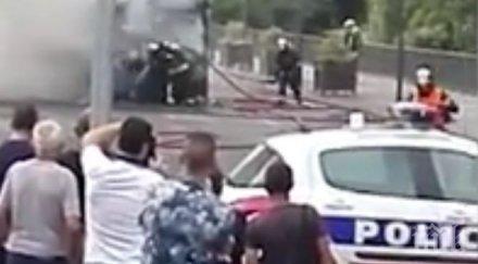 експлозията франция повреден двигател взривил автобуса