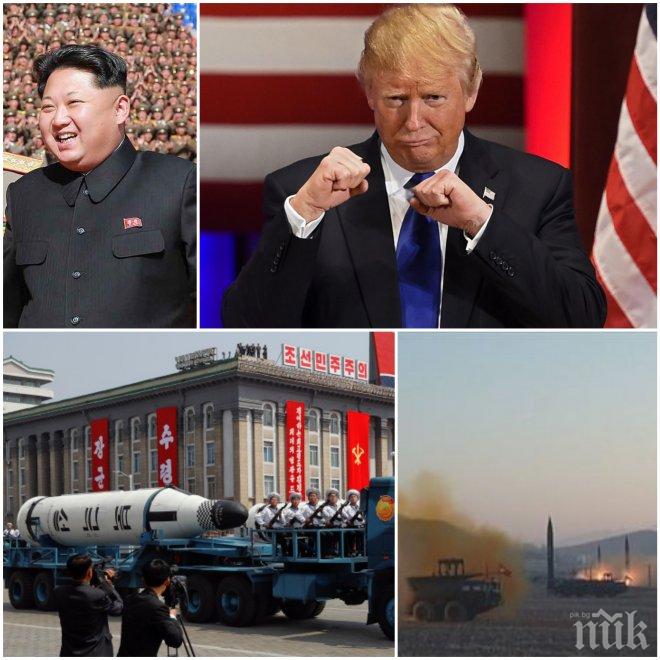СТАВА СТРАШНО! Доналд Тръмп удари по масата: Търпението ми към Северна Корея се изчерпа, ще има решителен отговор!