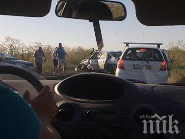 Верижна катастрофа на магистрала Тракия, движението е затруднено