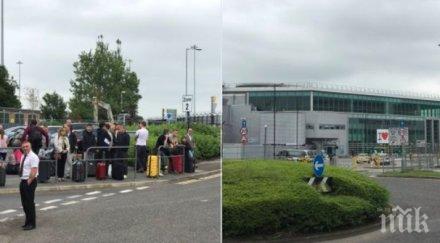 извънредно евакуираха летището манчестър