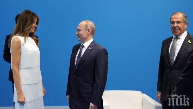 Мелания се опита да отведе Тръмп от разговора му с Путин, но не успя (ВИДЕО)