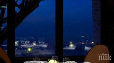 макрон гощават семейство тръмп 125 метра земята гостите гледат париж престижния ресторант жул верн айфеловата кула снимки