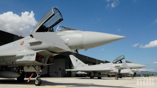 ЕКШЪН! Италиански изтребители полетяха в небето над Пловдив