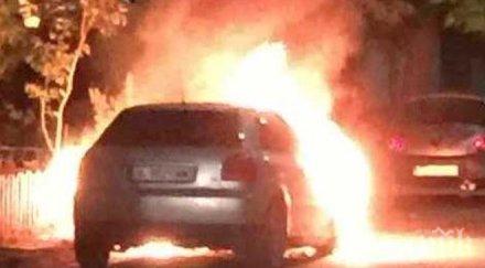 огнен ужас бургаско четири коли каравана станаха пепел