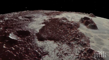 уникално наса засне планините плутон видео