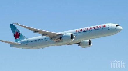 спукана гума колесник върна самолет лондон торонто