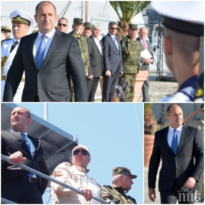 СКАНДАЛ! Моряците на турски боен кораб не отдадоха чест на президента Радев (СНИМКИ)