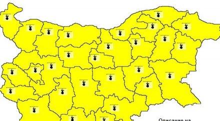 опасно цялата страна сила жълт код високи температури