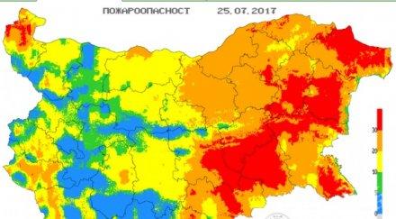 внимавайте страшна опасност пожари области