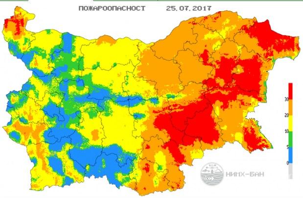 Внимавайте! Има страшна опасност от пожари в 12 области! 