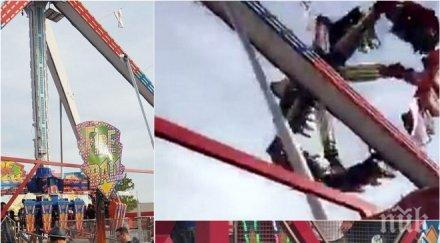 ужасът охайо шокиращи кадри хората падат круши въртележката видео снимки