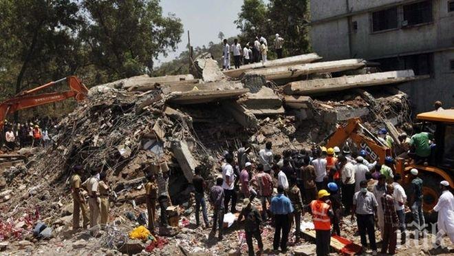 Поне шест загинали и десетки затрупани след срутване на жилищна сграда в Мумбай