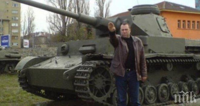 Служителят на МО с нацисткия поздрав се върна на работа