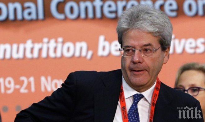 Италианският премиер иска ЕС да поеме общ ангажимент за бежанците