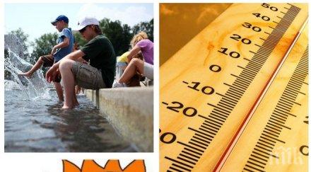 жегите завръщат пълна сила слънцето грее силно температурите скочат 34°