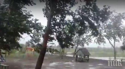 стихия буря разруши купола ремонтирания наскоро спортен комплекс тува видео