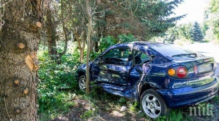 шофьор без книжка изгуби управление отнесе опел натресе дърво