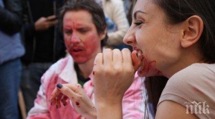 вегани окупират центъра пловдив ядат хора