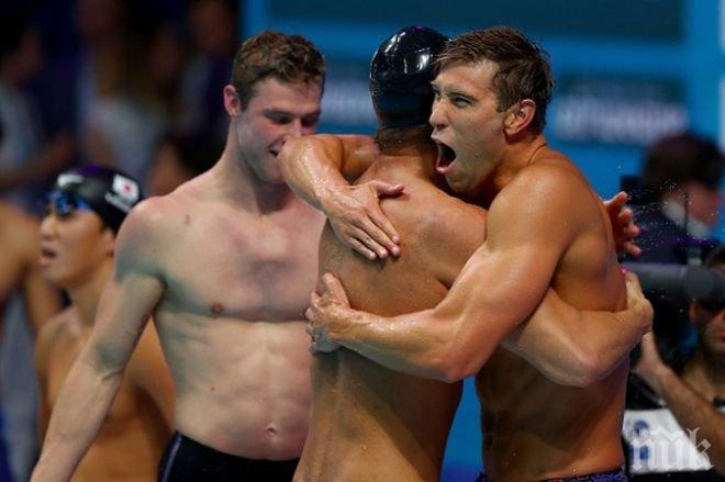 Мъжката щафета на САЩ спечели златото на 4 по 100 съчетано в последния финал в Будапеща