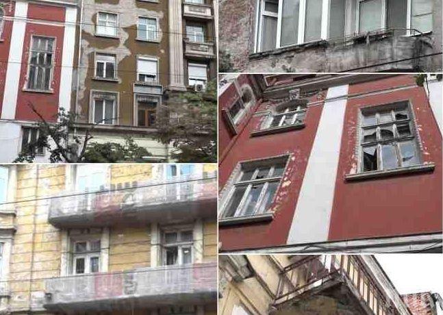 САМО В ПИК TV! Сгради-убийци рухват върху столичани - падаща мазилка едва не рани млад баща (ЕКСКЛУЗИВЕН РЕПОРТАЖ)