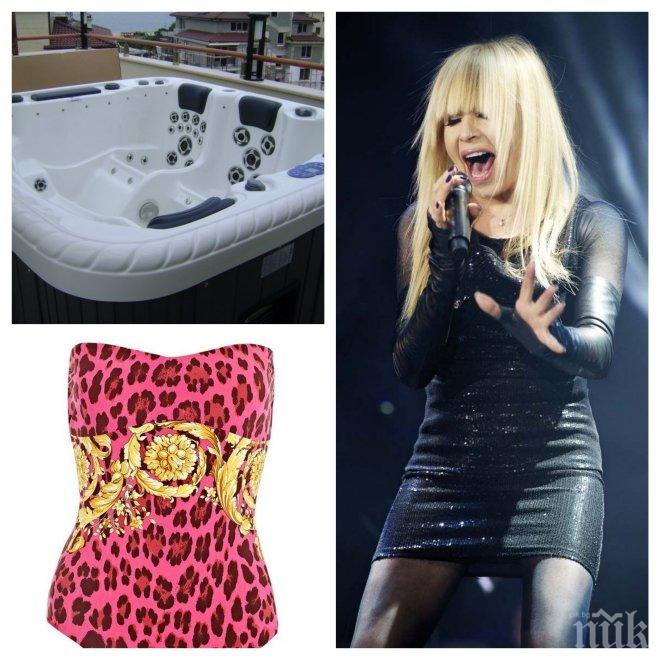 КОКЕТКА! Лили инсталира джакузи на терасата си - къпе се с розов бански за 850 евро