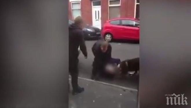 Екшън! Заподозрян захапа полицейско куче при арест (ВИДЕО)