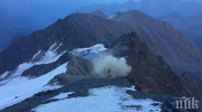 Спасителен хеликоптер се разби в Алпите. Няма жертви при инцидента (ВИДЕО)