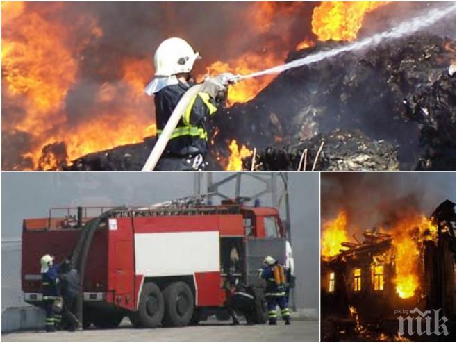 ИЗВЪНРЕДНО! Огнен ад в Монтанско, пожар тръгна към къщите
