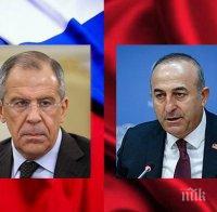Външните министри на Турция и Русия са обсъдили ситуацията в Сирия и двустранните отношения