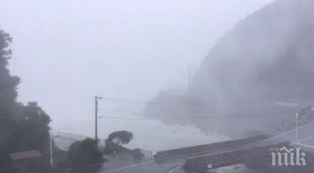 стихия тайфунът нору насочи североизток японско море