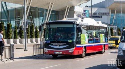 ново летище софия електробус терминалите снимки