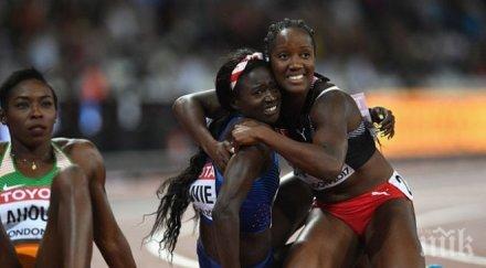 американски триумф женския финал 100 метра лондон