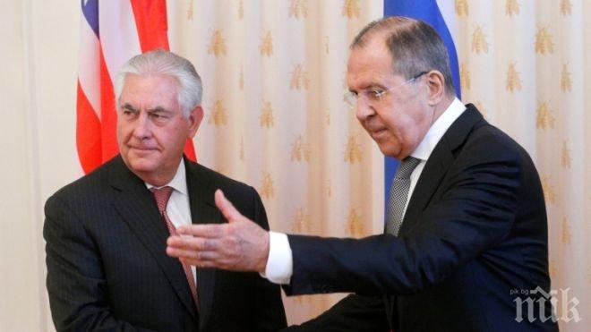 Сергей Лавров разясни на Рекс Тилърсън ответните мерки, които Русия предприема в отговор на американските санкции