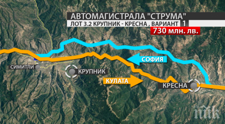 последните минути ​обявиха петте варианта струма кресненското дефиле​